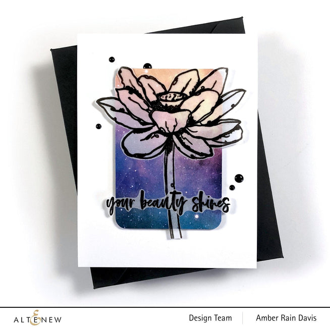 Altenew Stamp & Die & Stencil Bundle Inked Lotus Stamp & Die & Mask Stencil Bundle