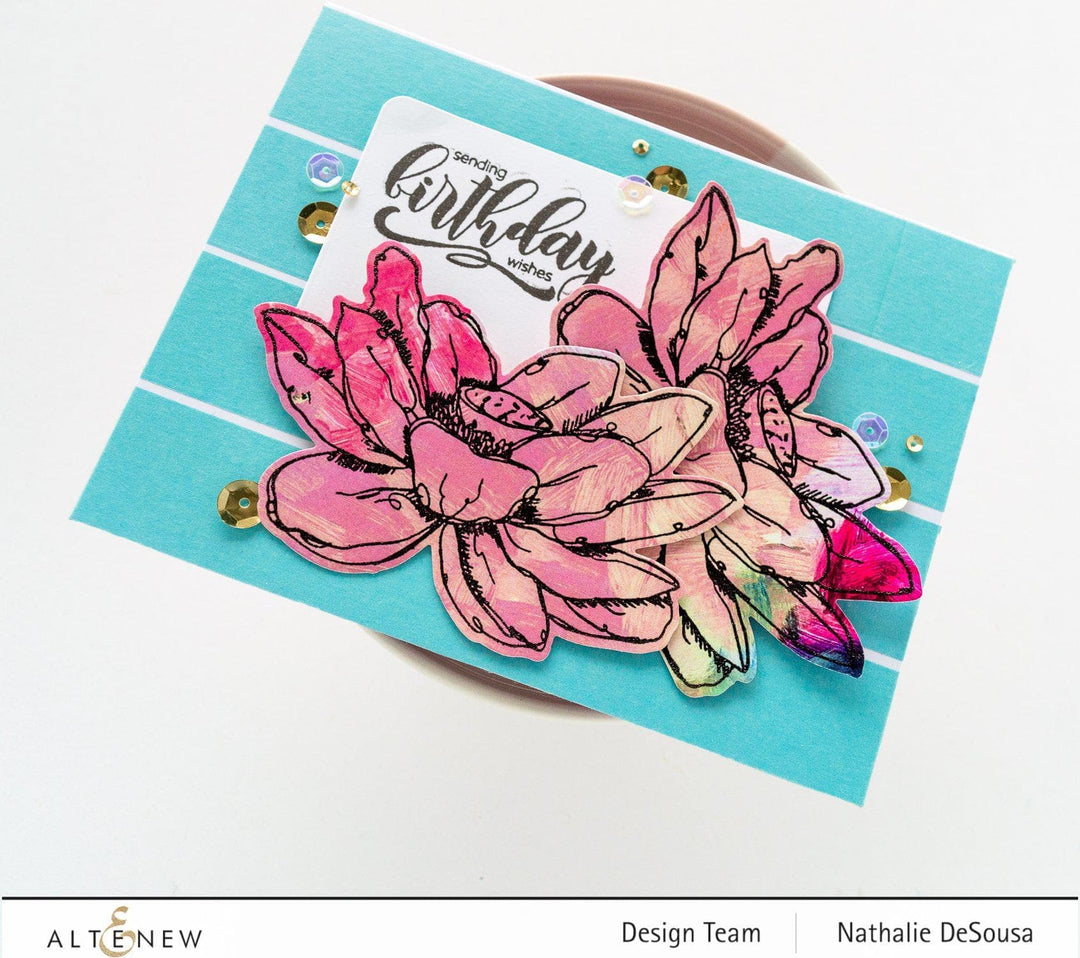 Altenew Stamp & Die & Stencil Bundle Inked Lotus Stamp & Die & Mask Stencil Bundle