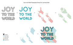 Altenew Stamp & Die & Stencil Bundle Joy to the World Typography Stamp & Die & Stencil Bundle