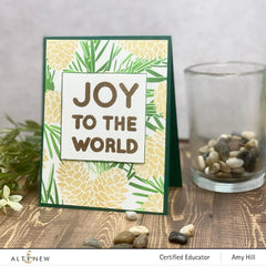 Altenew Stamp & Die & Stencil Bundle Joy to the World Typography Stamp & Die & Stencil Bundle