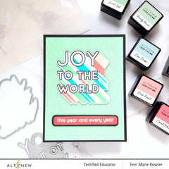 Altenew Stamp & Die & Stencil Bundle Joy to the World Typography Stamp & Die & Stencil Bundle