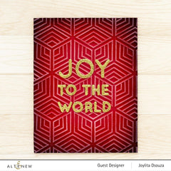Altenew Stamp & Die & Stencil Bundle Joy to the World Typography Stamp & Die & Stencil Bundle