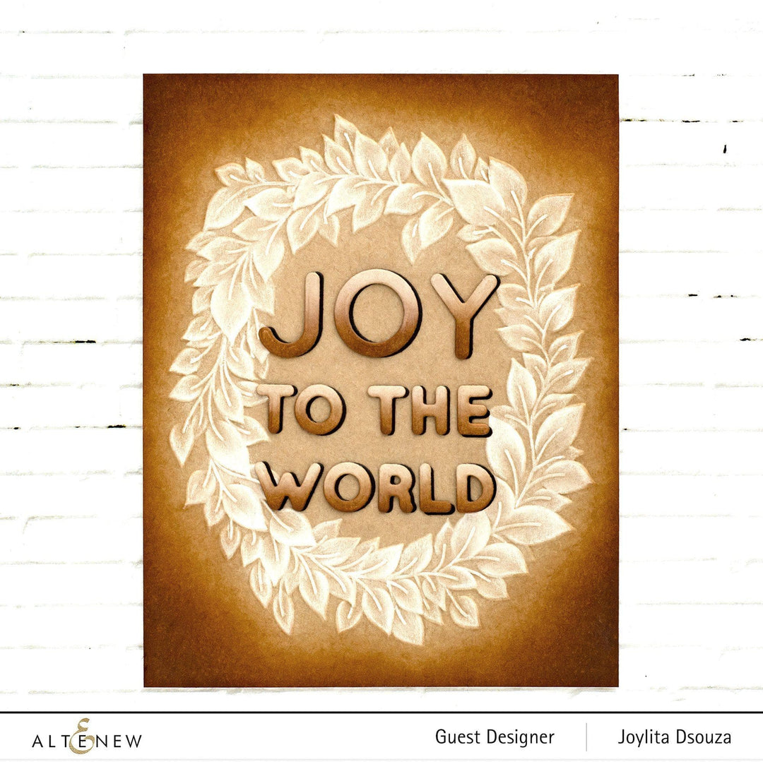 Altenew Stamp & Die & Stencil Bundle Joy to the World Typography Stamp & Die & Stencil Bundle
