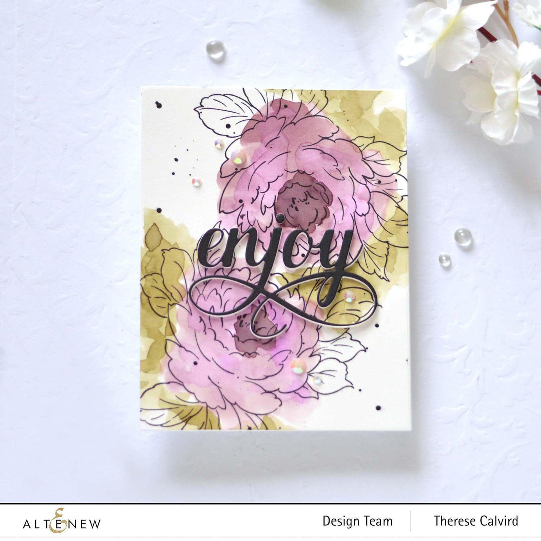 Altenew Stamp & Die & Stencil Bundle Kind Reminders Stamp & Die & Coloring Stencil Bundle