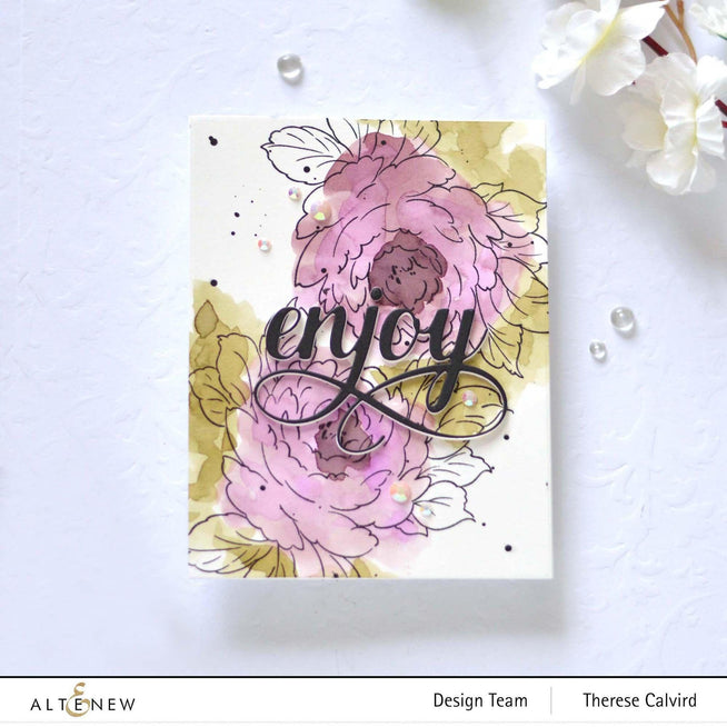 Altenew Stamp & Die & Stencil Bundle Kind Reminders Stamp & Die & Coloring Stencil Bundle