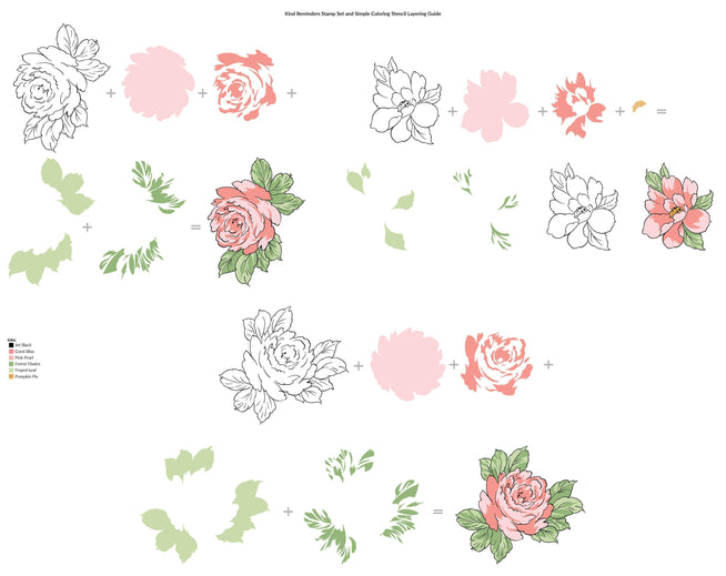 Altenew Stamp & Die & Stencil Bundle Kind Reminders Stamp & Die & Coloring Stencil Bundle