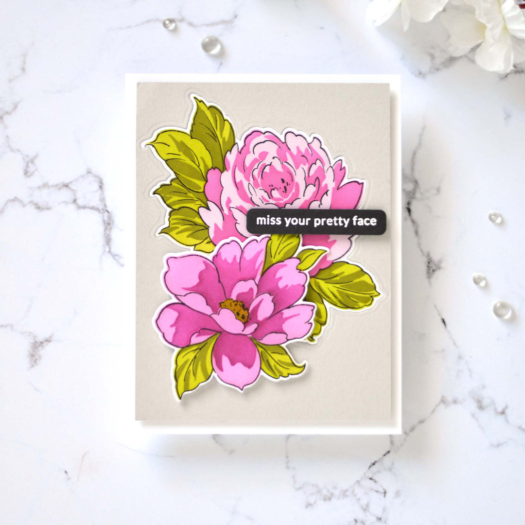 Altenew Stamp & Die & Stencil Bundle Kind Reminders Stamp & Die & Coloring Stencil Bundle
