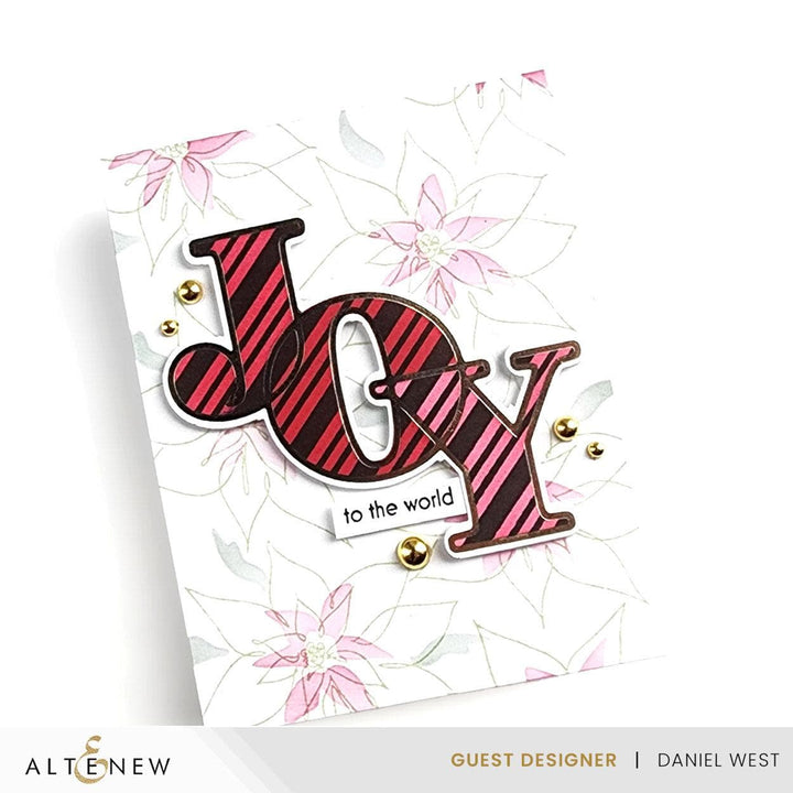 Altenew Stamp & Die & Stencil Bundle Linear Life Poinsettias