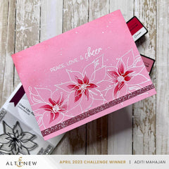 Altenew Stamp & Die & Stencil Bundle Linear Life Poinsettias