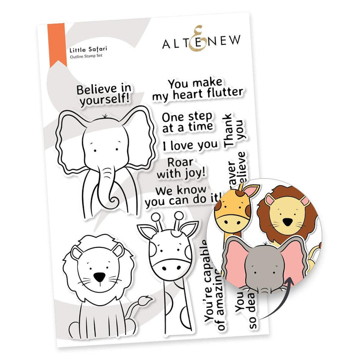 Altenew Stamp & Die & Stencil Bundle Little Safari