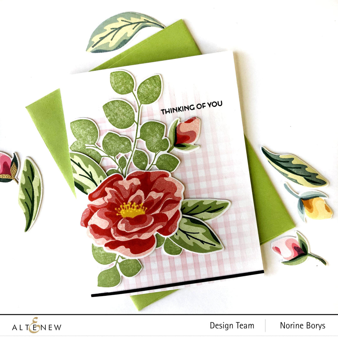Altenew Stamp & Die & Stencil Bundle Marbled Bloom Stamp & Die & Stencil Bundle