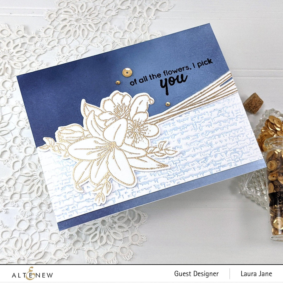 Altenew Stamp & Die & Stencil Bundle Our Friendship Blooms Stamp & Die & Coloring Stencil Bundle