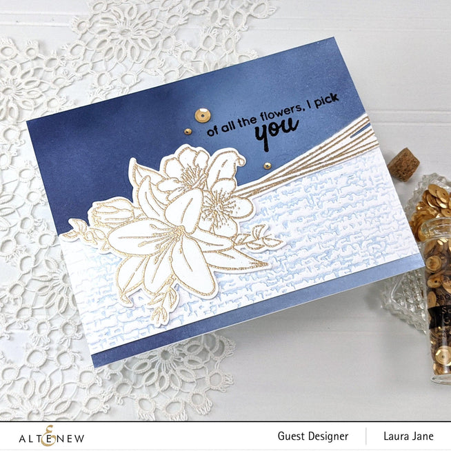 Altenew Stamp & Die & Stencil Bundle Our Friendship Blooms Stamp & Die & Coloring Stencil Bundle