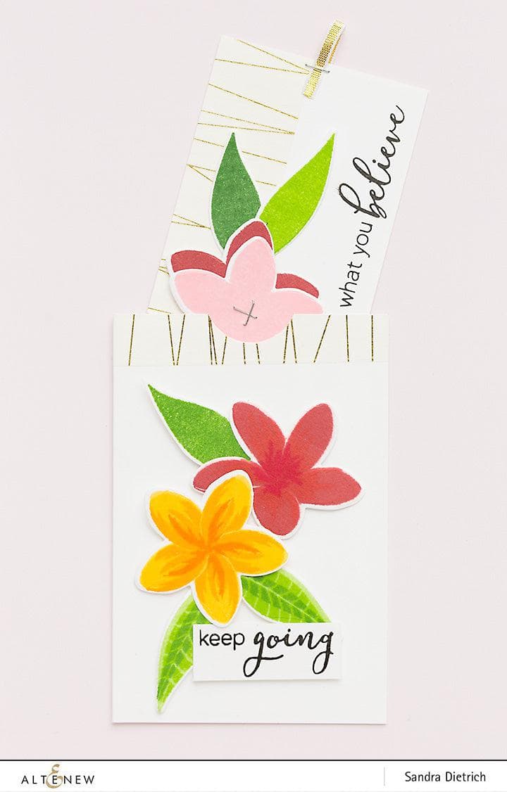 Altenew Stamp & Die & Stencil Bundle Playful Plumeria Stamp & Die & Mask Stencil Bundle