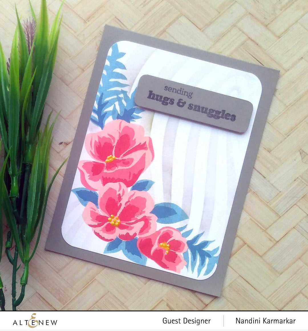 Altenew Stamp & Die & Stencil Bundle Poppy Arrangement Stamp & Die & Stencil Bundle