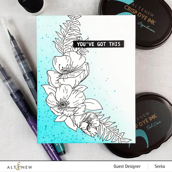 Altenew Stamp & Die & Stencil Bundle Poppy Arrangement Stamp & Die & Stencil Bundle