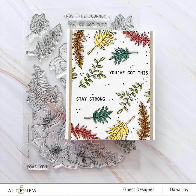 Altenew Stamp & Die & Stencil Bundle Poppy Arrangement Stamp & Die & Stencil Bundle