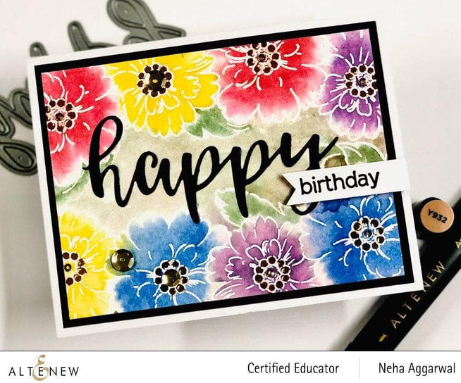 Altenew Stamp & Die & Stencil Bundle Precious Blooms Stamp & Die & Mask Stencil Bundle