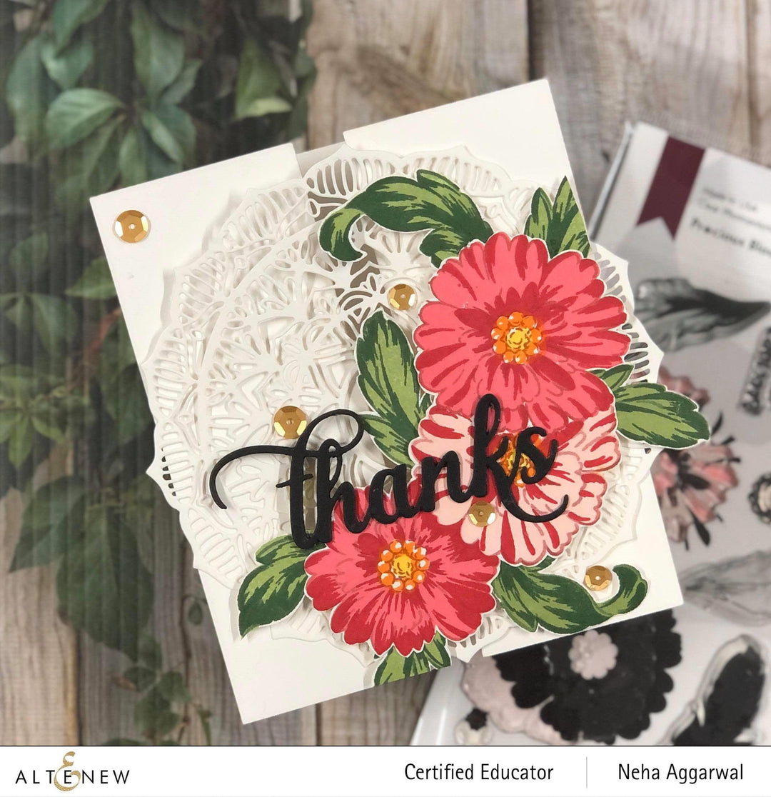 Altenew Stamp & Die & Stencil Bundle Precious Blooms Stamp & Die & Mask Stencil Bundle