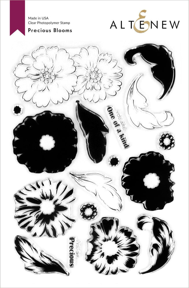 Altenew Stamp & Die & Stencil Bundle Precious Blooms Stamp & Die & Mask Stencil Bundle