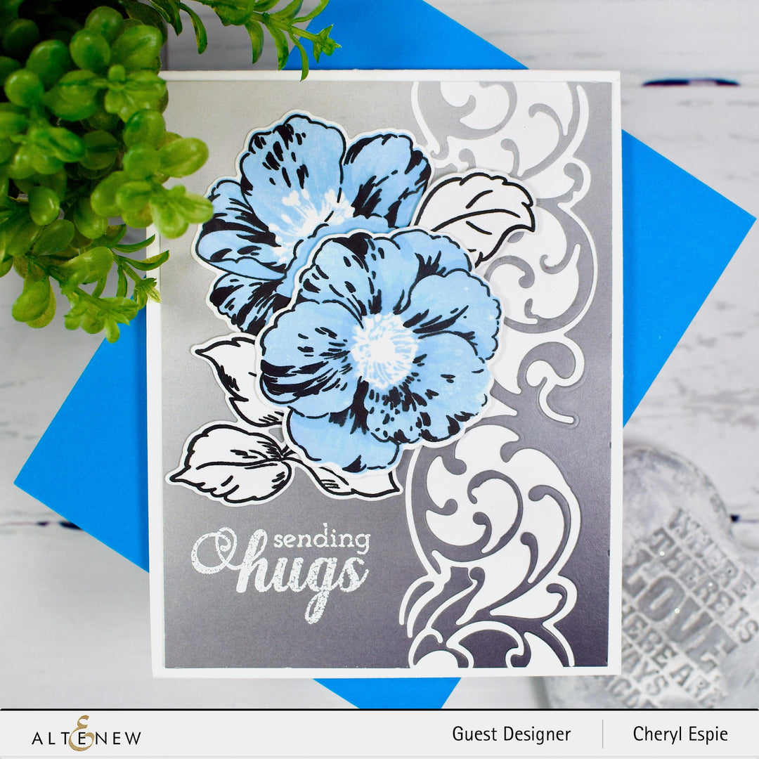 Altenew Stamp & Die & Stencil Bundle Queen Anemone