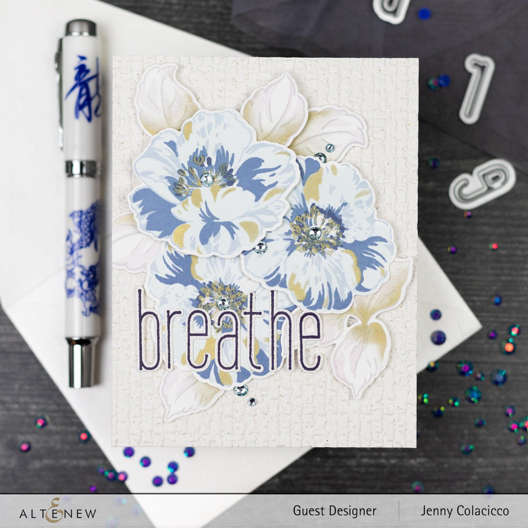Altenew Stamp & Die & Stencil Bundle Queen Anemone