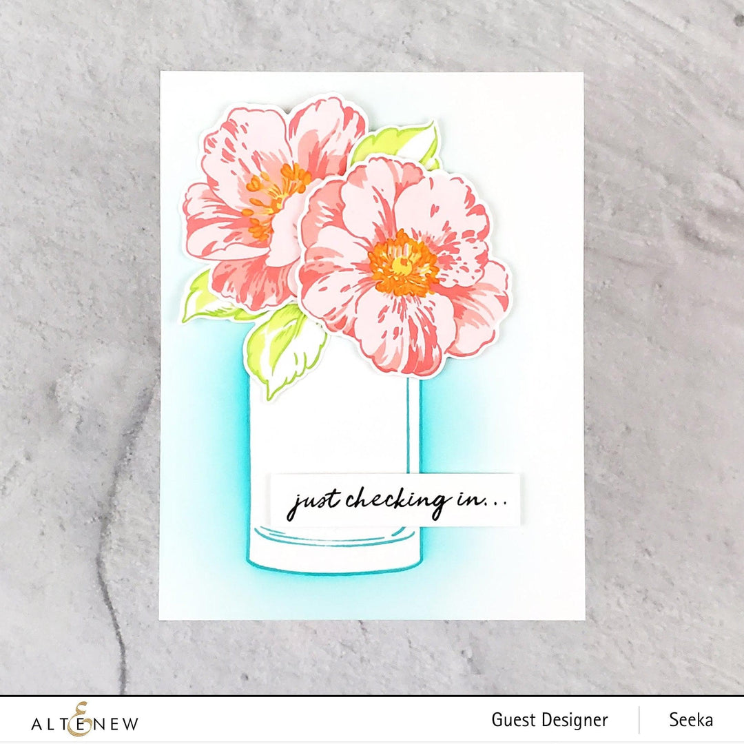 Altenew Stamp & Die & Stencil Bundle Queen Anemone