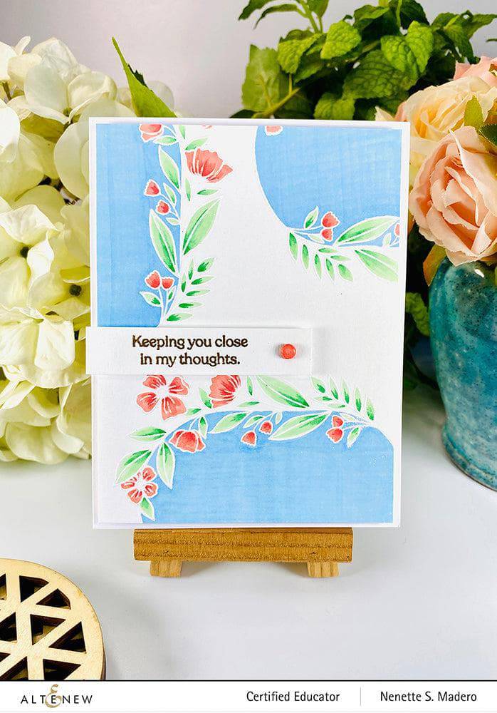 Altenew Stamp & Die & Stencil Bundle Sentimental Florals Stamp & Die & Stencil Bundle