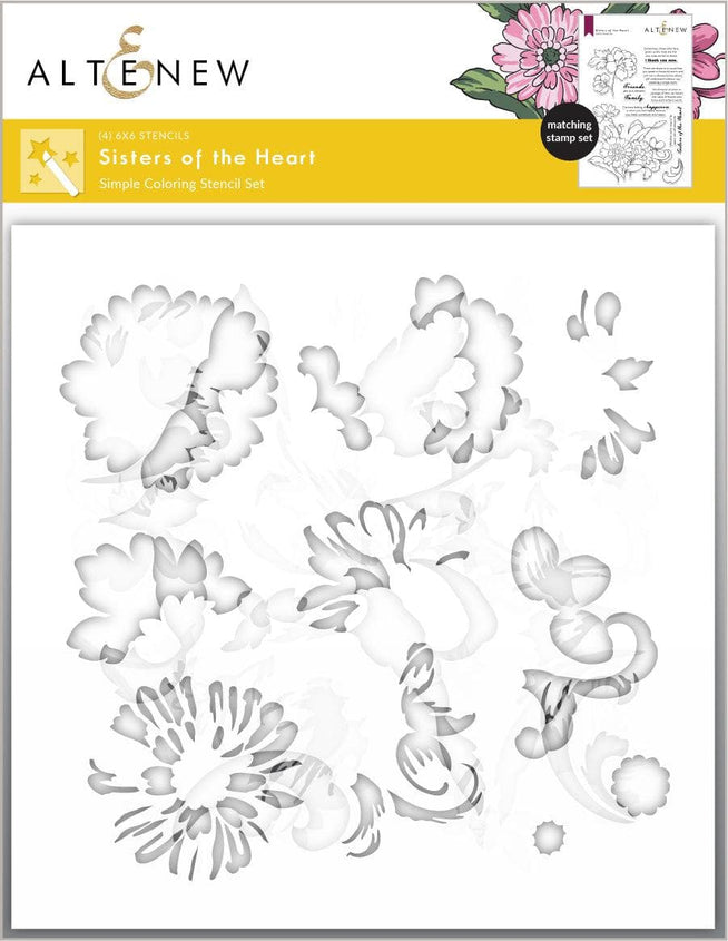 Altenew Stamp & Die & Stencil Bundle Sisters Of The Heart