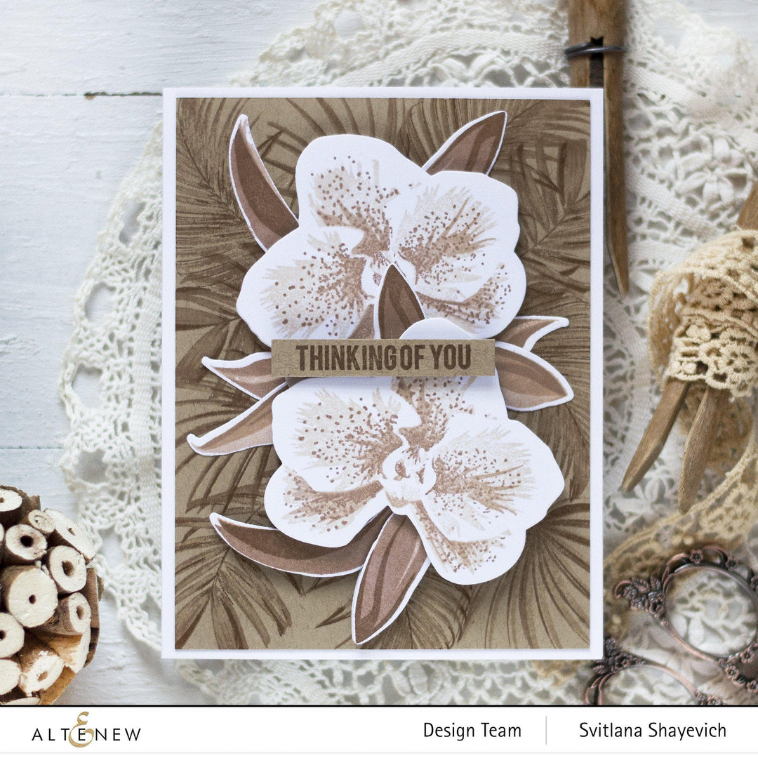 Altenew Stamp & Die & Stencil Bundle Spotted Orchid Stamp & Die & Mask Stencil Bundle