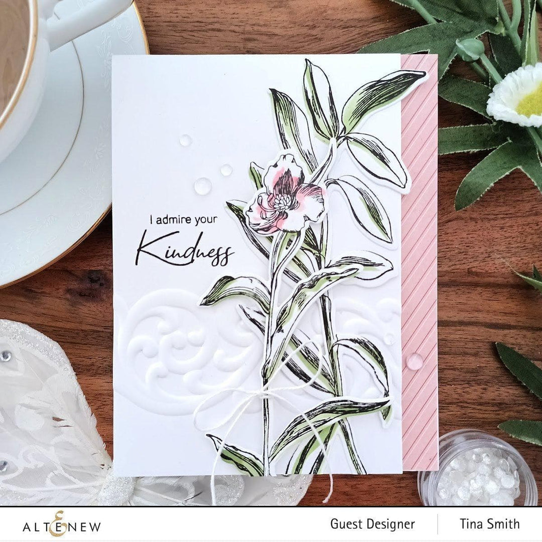 Altenew Stamp & Die & Stencil Bundle Tall Foliage Simple Stamp & Die & Coloring Stencil Bundle