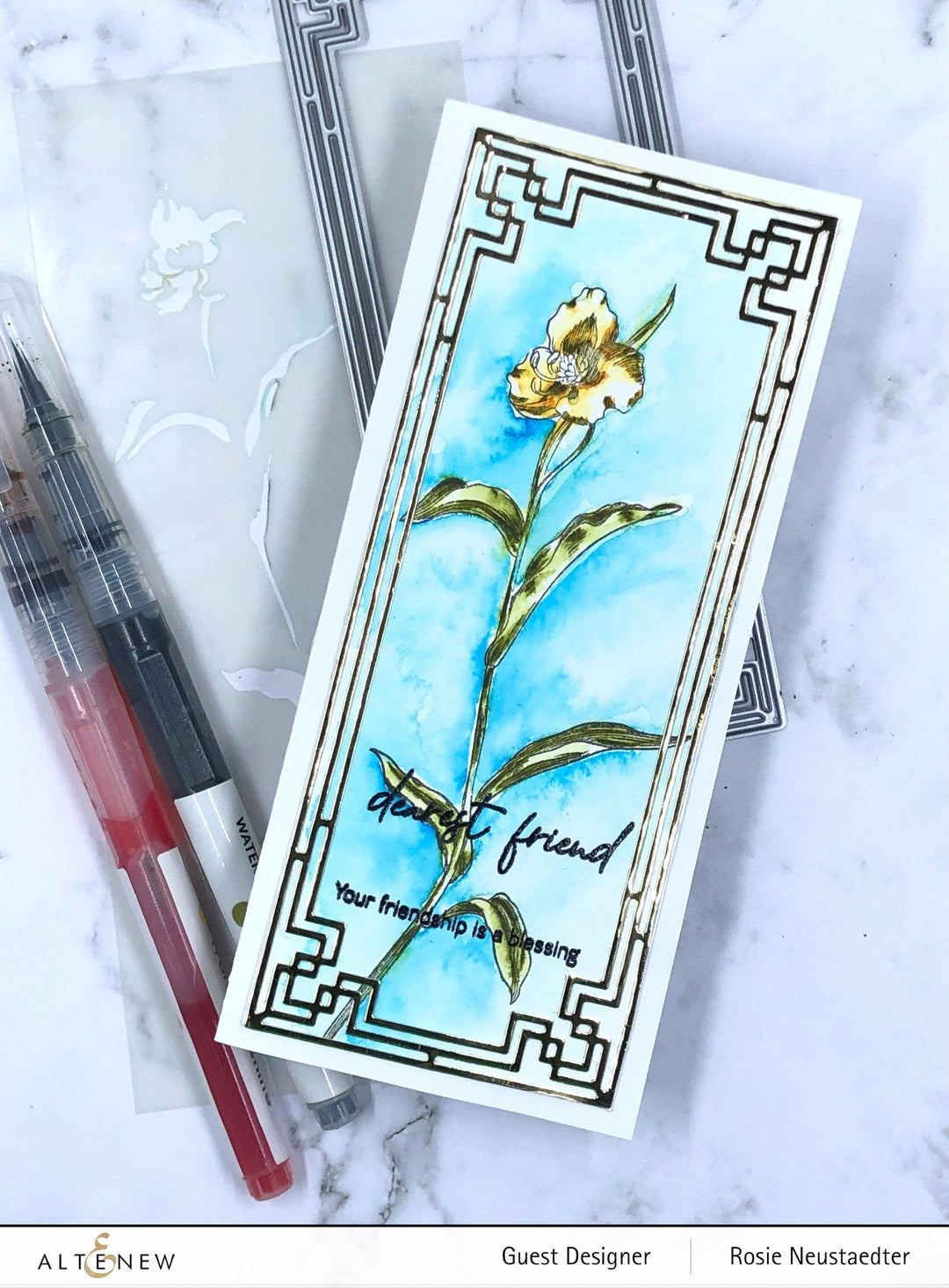 Altenew Stamp & Die & Stencil Bundle Tall Foliage