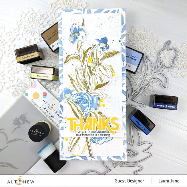Altenew Stamp & Die & Stencil Bundle Tall Foliage