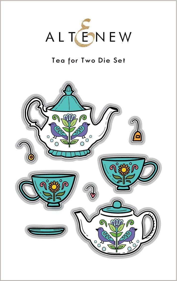 Altenew Stamp & Die & Stencil Bundle Tea for Two Stamp & Die & Stencil Bundle