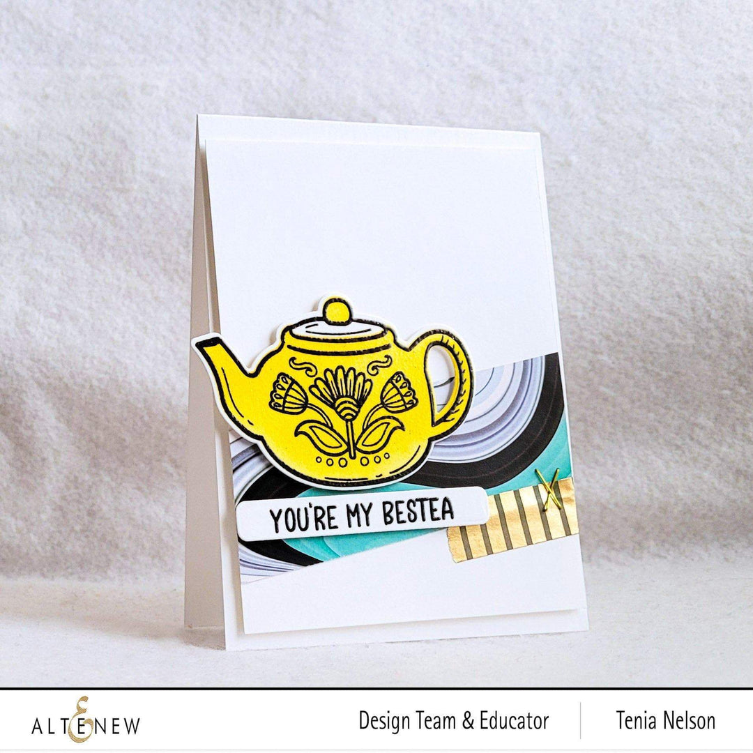 Altenew Stamp & Die & Stencil Bundle Tea for Two Stamp & Die & Stencil Bundle