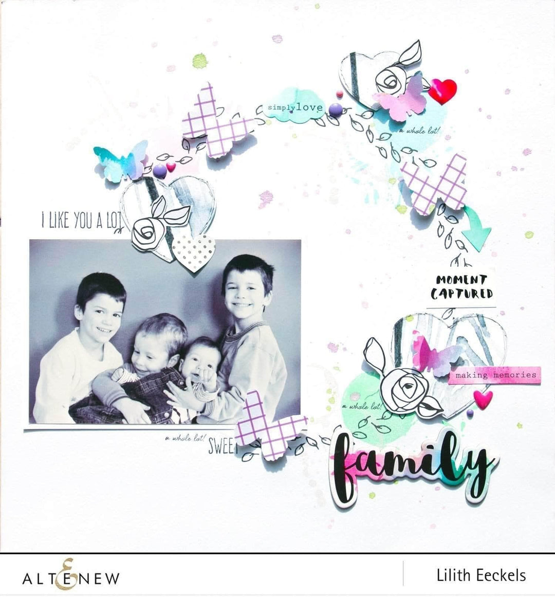 Altenew Stamp & Die & Stencil Bundle Tea Time Stamp & Die & Stencil Bundle