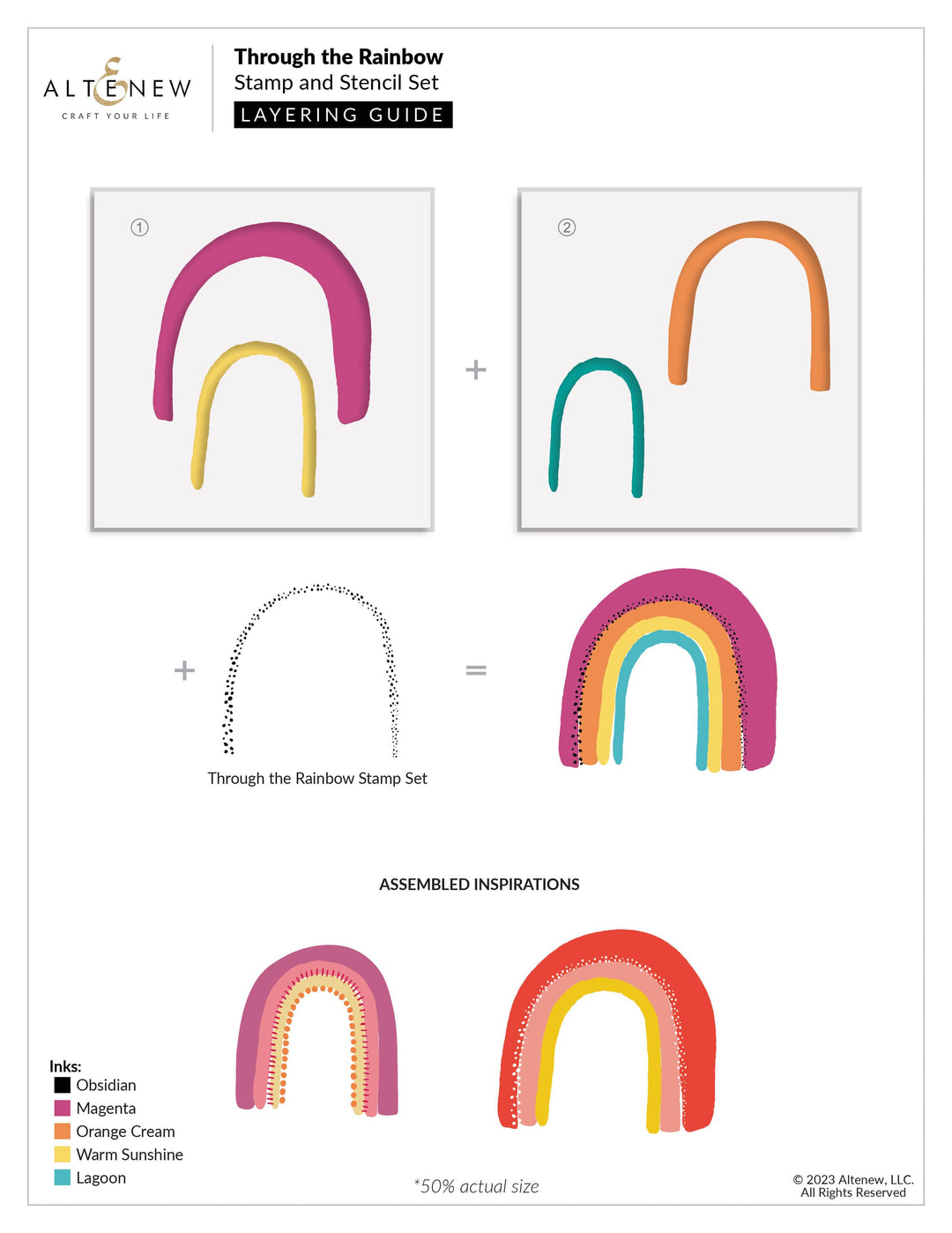 Altenew Stamp & Die Bundle Through the Rainbow
