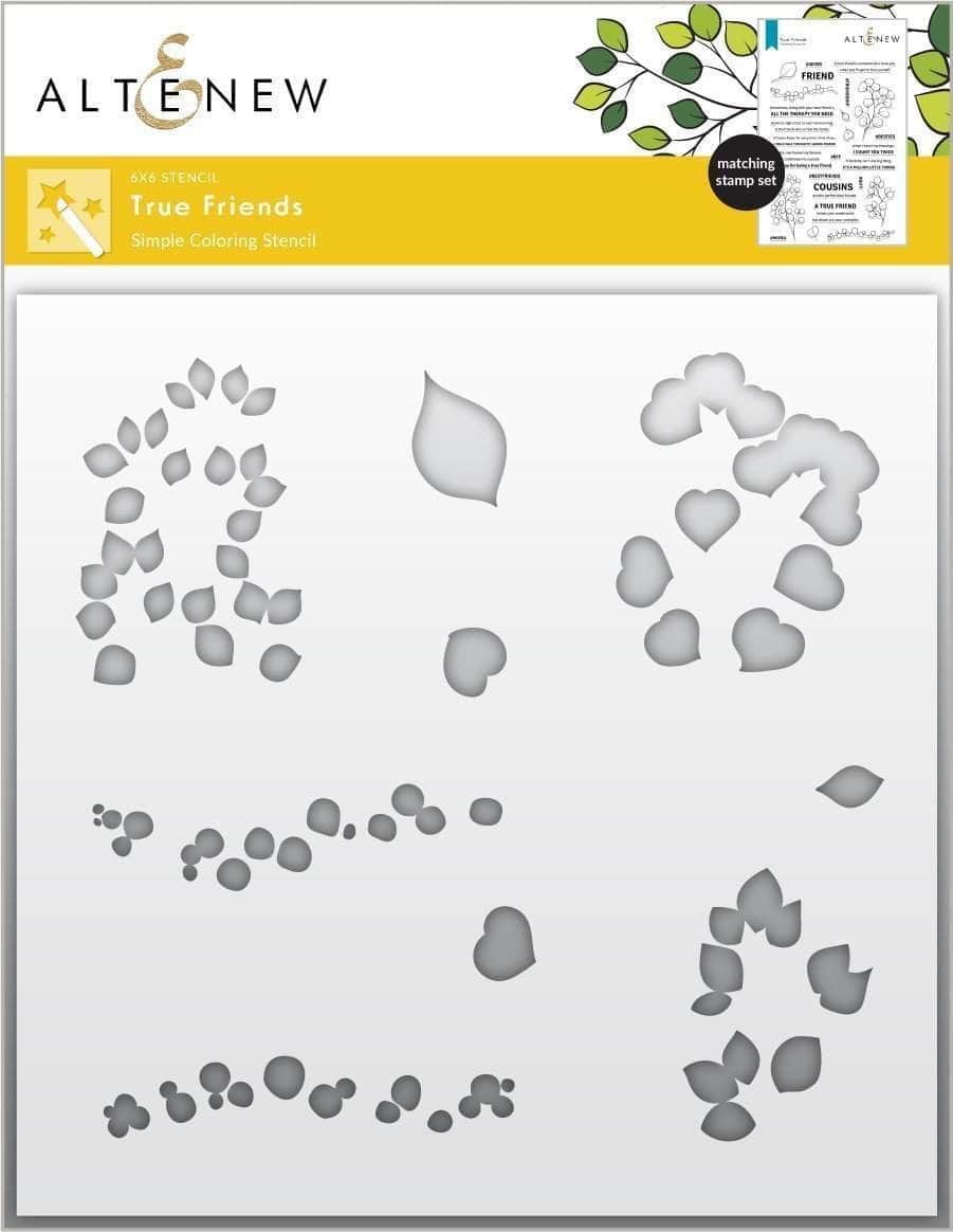Altenew Stamp & Die & Stencil Bundle True Friends Stamp & Die & Coloring Stencil Bundle