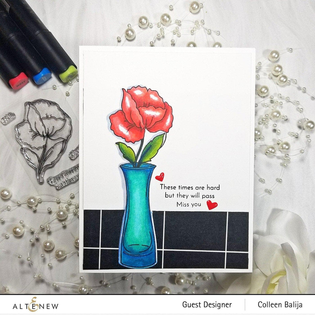 Altenew Stamp & Die & Stencil Bundle Versatile Vases 2 Stamp & Die & Mask Stencil Bundle
