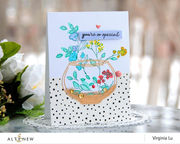 Altenew Stamp & Die & Stencil Bundle Versatile Vases Stamp & Die & Mask Stencil Bundle
