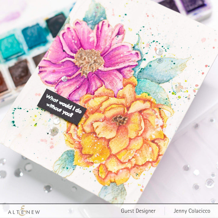 Altenew Stamp & Die & Stencil Bundle Vintage Garden Stamp & Die & Coloring Stencil Bundle