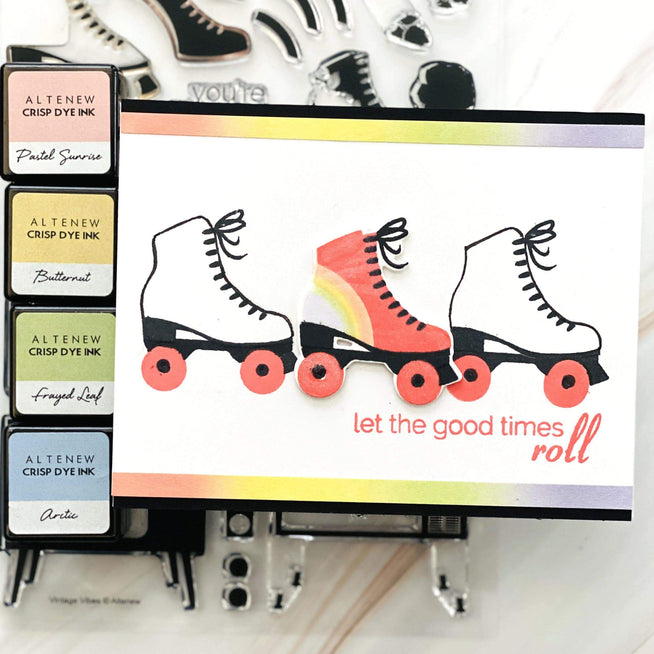 Altenew Stamp & Die & Stencil Bundle Vintage Vibes Stamp & Die & Coloring Stencil Bundle