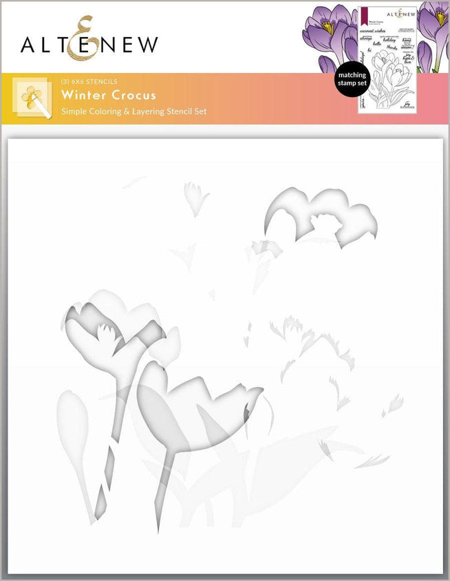 Altenew Stamp & Die & Stencil Bundle Winter Crocus Stamp & Die & Stencil Bundle