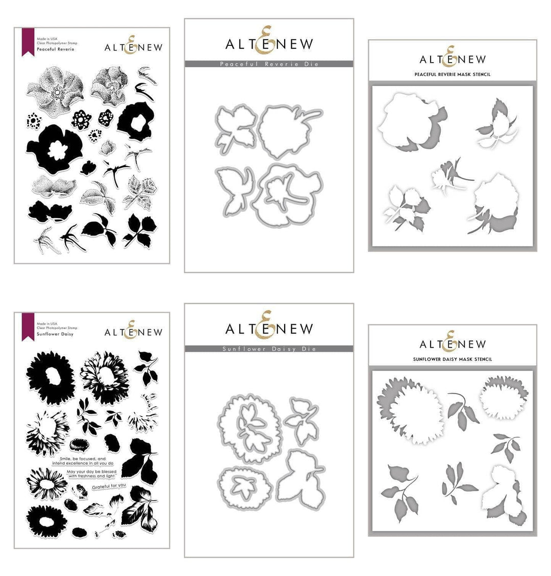 Altenew Stamp & Die & Stencil Bundle A Welcome Reverie Coordinating Stamp & Die & Mask Stencil Bundle