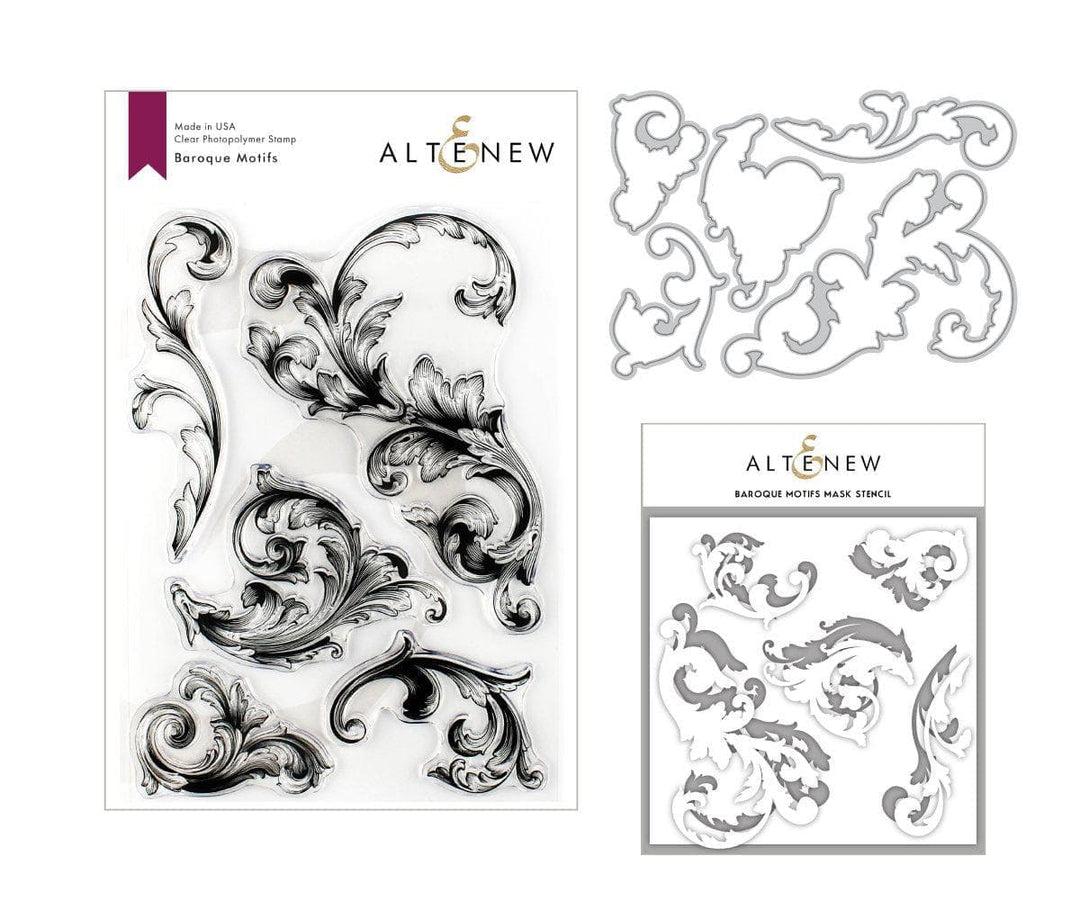Altenew Stamp & Die & Stencil Bundle Baroque Motifs Stamp & Die & Mask Stencil Bundle