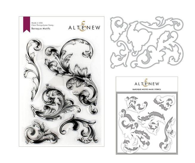 Altenew Stamp & Die & Stencil Bundle Baroque Motifs Stamp & Die & Mask Stencil Bundle