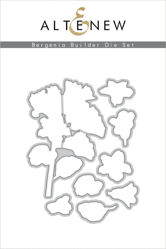 Altenew Stamp & Die & Stencil Bundle Bergenia Builder