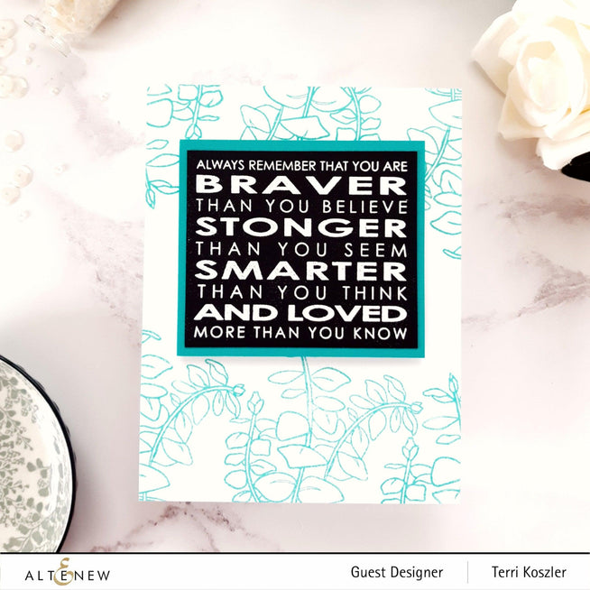 Altenew Stamp & Die & Stencil Bundle Eucalyptus Jar Stamp & Die & Mask Stencil Bundle
