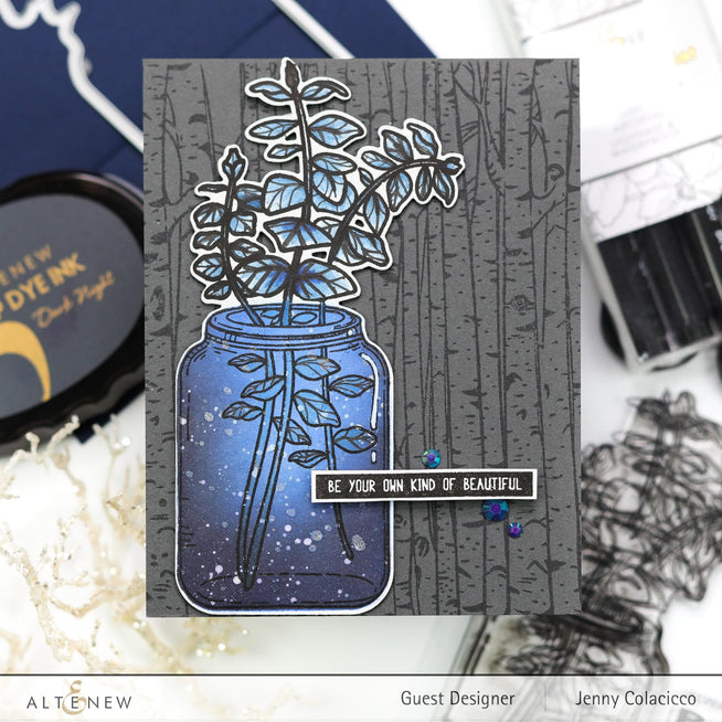 Altenew Stamp & Die & Stencil Bundle Eucalyptus Jar Stamp & Die & Mask Stencil Bundle