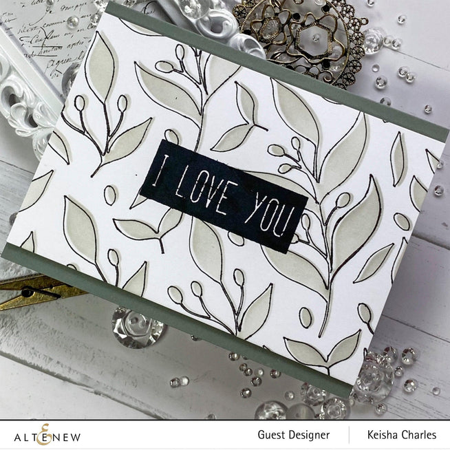 Altenew Stamp & Die & Stencil Bundle Eucalyptus Jar Stamp & Die & Mask Stencil Bundle
